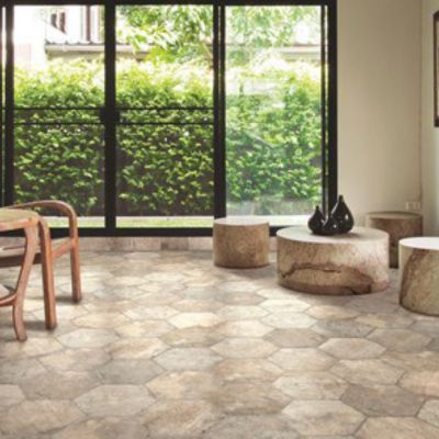 tile flooring in a bright Lafayette sun room with large windows